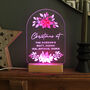 Personalised Christmas Poinsettia Wooden Based LED Christmas Light, thumbnail 9 of 12