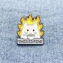 This Is Fine Cat Enamel Pin Badge, thumbnail 3 of 5