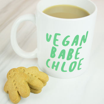 Vegan Babe Personalised Gift Mug, 2 of 2
