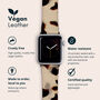 Ivory Tortoise Shell Vegan Leather Apple Watch Band, thumbnail 2 of 7