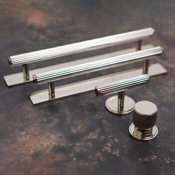 Solid Brass Straight Knurled Pull Handles, 10 of 12