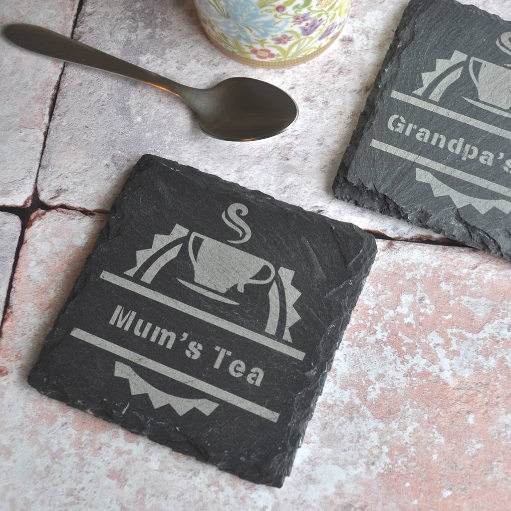 Personalised Tea Slate Coaster, 1 of 3