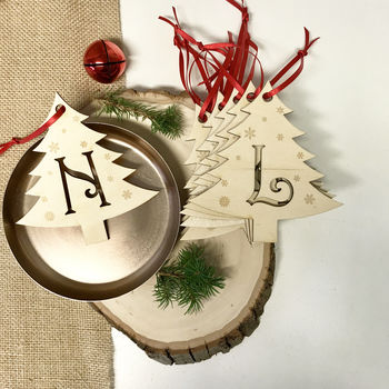 Initial Letter Christmas Tree Decorations, 7 of 12