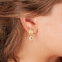 Black Diamond Pearl And Gold And Silver Stud Drops, thumbnail 2 of 9