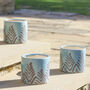 Set Of Three Ceramic Fern Plant Pots, thumbnail 7 of 8