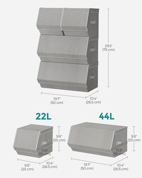 Four Piece Storage Boxes With Lids Stackable, 2 of 9
