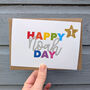 Personalised Glitter First Birthday Card, thumbnail 1 of 2