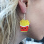 You Are The Burger To My Fries Valentine's Earrings, thumbnail 5 of 12