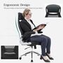 High Back Mesh Office Chair With Flip Up Armrests, thumbnail 4 of 8