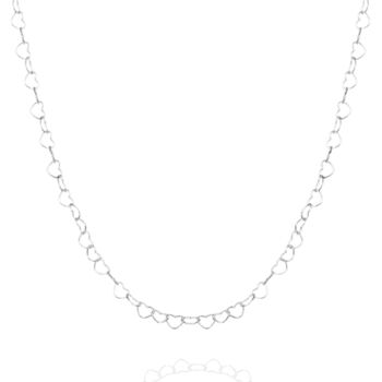 Hearts Love Chain Necklace In Sterling Silver, 6 of 8