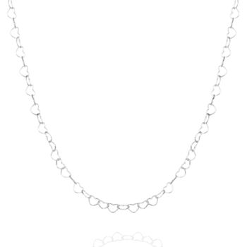 Hearts Love Chain Necklace In Sterling Silver, 7 of 12