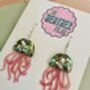 Jellyfish Glitter Resin Earrings / Fun Statement Earrings / Gift For Under The Sea And Ocean Lovers, thumbnail 12 of 12