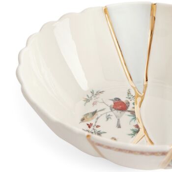 Large Kintsugi Porcelain Bowl With Real Gold, 5 of 6