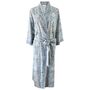 Block Printed Blue Cornflower Cotton Dressing Gown, thumbnail 5 of 5
