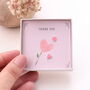 Thank You Heart Sterling Silver Earrings, thumbnail 1 of 5