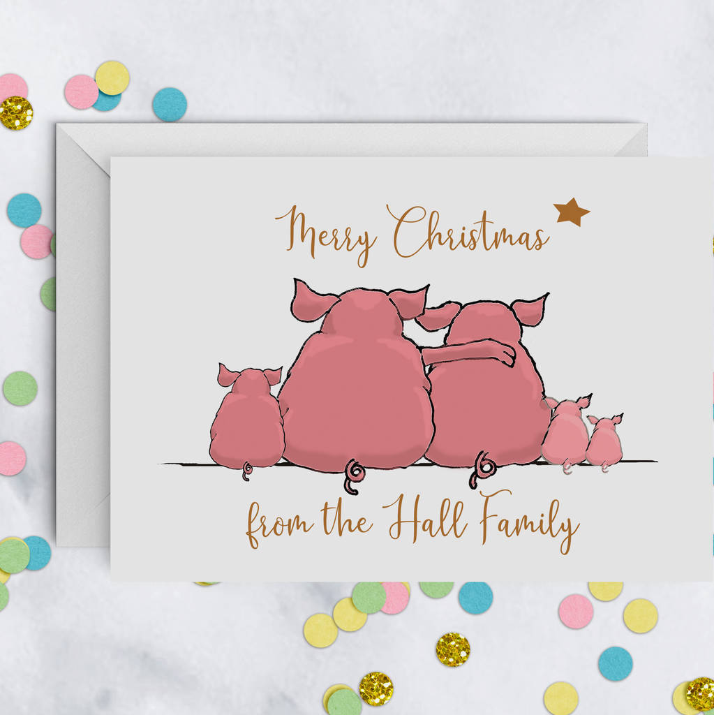 Pig Christmas Cards 