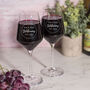 Sparkly Circle Pair Of Stemmed Wine Glasses, thumbnail 1 of 2