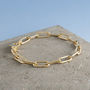 Long Link Chain Bracelets In Gold Plate And Silver, thumbnail 1 of 2