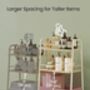 Three Tier Rolling Storage Trolley Fabric Basket, thumbnail 3 of 7