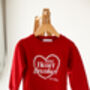 'Mummy/Daddy's My Valentine' Embroidered Sweatshirt Jumper, thumbnail 6 of 6