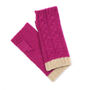 Pink Cable Knit Wrist Warmers ~ Eco Friendly, thumbnail 6 of 6