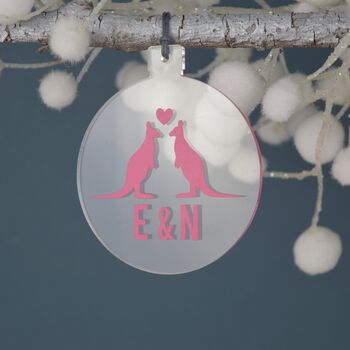 Personalised Kangeroo Christmas Tree Bauble, 2 of 12