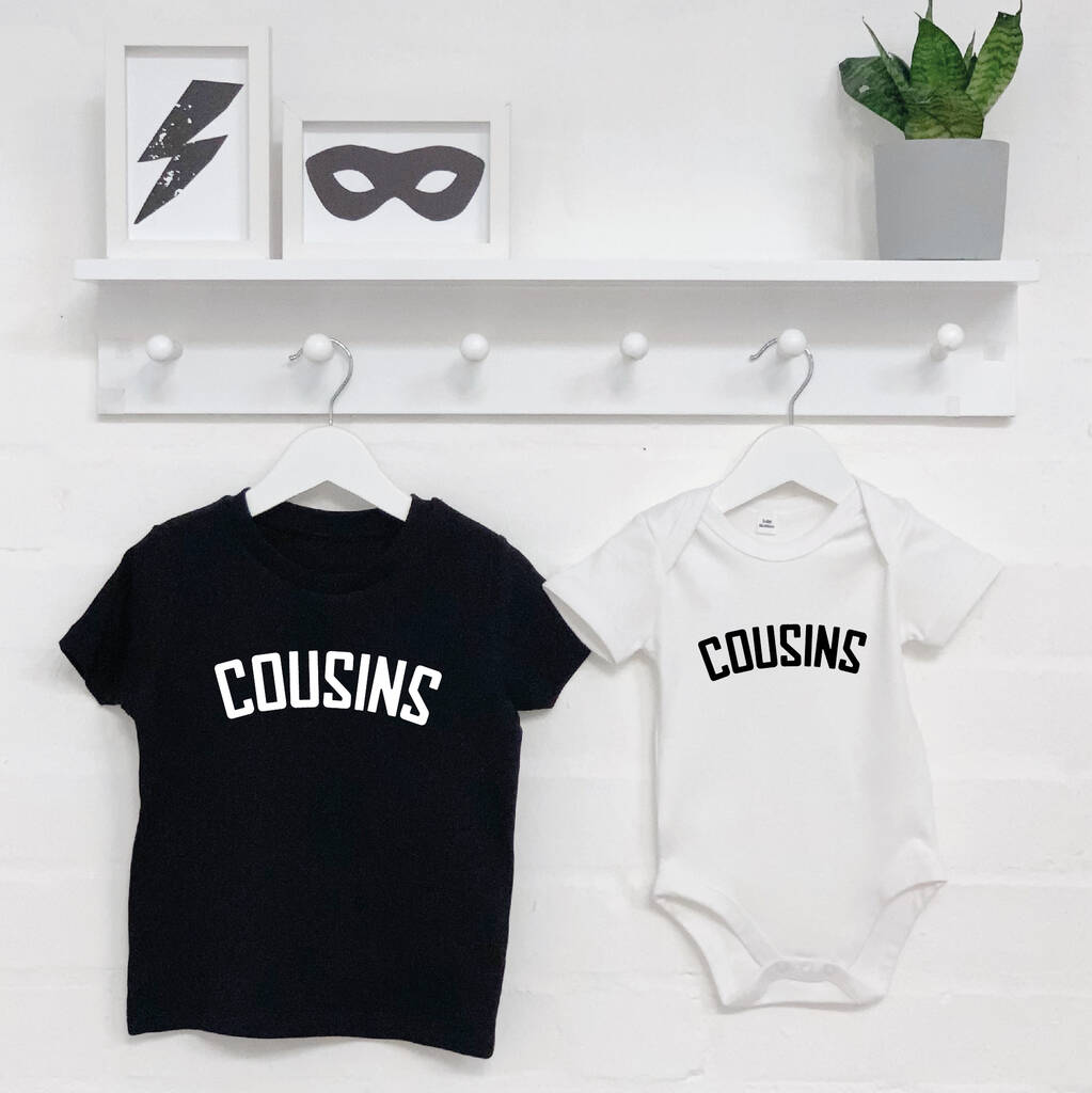 Matching Infant/Toddler Cotton Jersey T-Shirt Cousins Make The Best Friends 