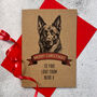 Personalised German Shepherd Dog Portrait Christmas Card, thumbnail 1 of 2