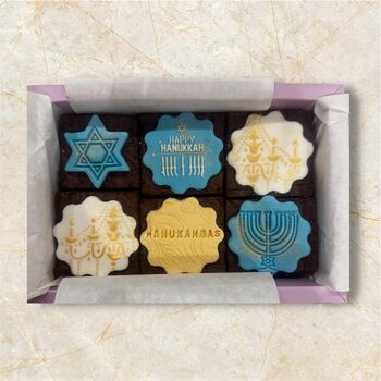 Personalised Hanukkah Fudgey Brownies, 2 of 8