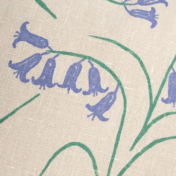 Hand Printed Linen Lampshades Bluebell, 3 of 3