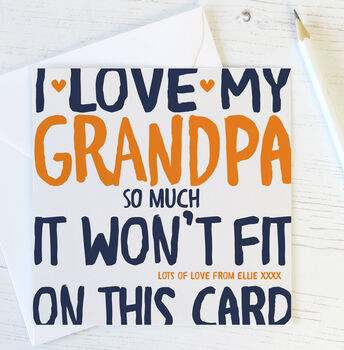 'Love Grandad / Gramps / Grampy / Pops So Much' Card, 3 of 5