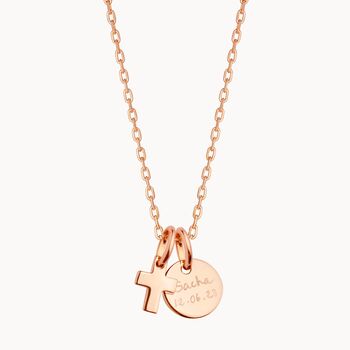 Personalised Mini Cross Necklace, 2 of 8