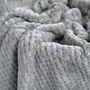 Personalised Dark Grey Waffle Baby Blanket, thumbnail 10 of 10