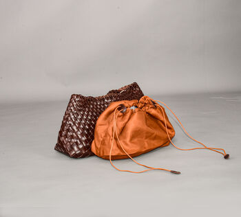 Woven Leather Shoulder Beach Bag, 9 of 12
