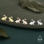 Sterling Silver Rabbit Stud Earrings, thumbnail 2 of 12