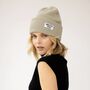 Recycled Bottle Beanie Artic Grey, thumbnail 3 of 5