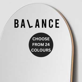 Balance Possitive Affirmation Mirror Sticker, 2 of 8