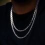 Mens 925 Sterling Silver Rolo Chain Necklace, thumbnail 1 of 12