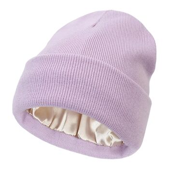 Chemo Headwear Wooly Beanie Hat Satin Lined, 5 of 11