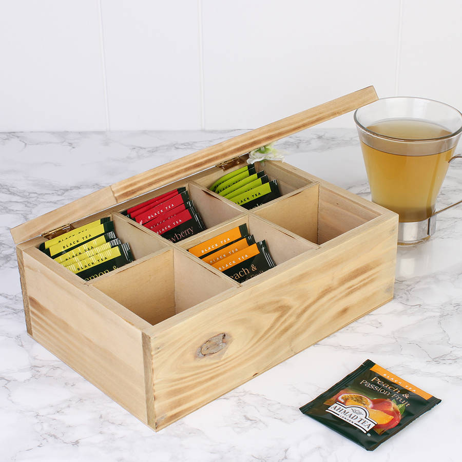 personalised tea lover's storage box by dibor | notonthehighstreet.com