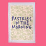 Pastries In The Morning Colourful Kitchen Tea Towel, thumbnail 1 of 6