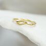 Dainty Organic Flow Gold Ring, thumbnail 4 of 7