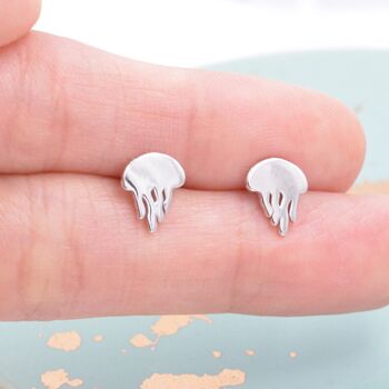 Cute Jellyfish Stud Earrings In Sterling Silver, 3 of 11