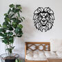 Geomtric Lion Wooden Wall Art Decor, Gift For Home Spaces, thumbnail 6 of 11