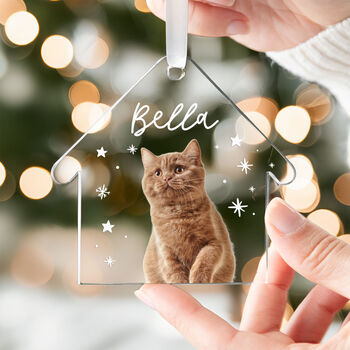 Personalised Pet House Photo Ornament Custom Name, 6 of 8