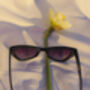 Black Triangular Cut Block Sunglasses, thumbnail 3 of 5