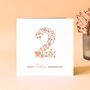 Love Hearts Cotton 2nd Anniversary Card, thumbnail 1 of 2