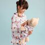 Chiara Girls Pyjama Set With Matching Teddy Bear, thumbnail 3 of 8