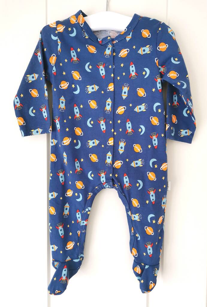 New Baby Boy Navy Blue Onesie By Beatrice & Barley