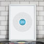 Personalised 21st Birthday 'Year 2005' Record Print, thumbnail 1 of 3
